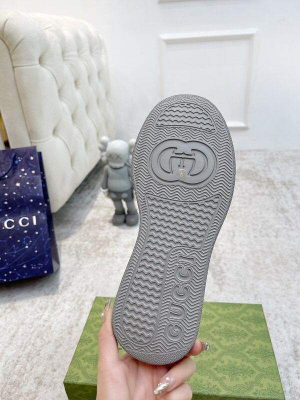sy_no_97242F78CCCCDA82660A9CC6BB438B20_8 Gucci Re-Web Black & Grey GG Canvas Platform Sneakers