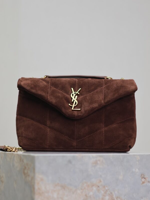 sy_no_974AA530FD921AE5C8F2613CCBD05ED5_0 YSL Loulou Mini Double-Chain Bag – Brown Suede