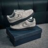 sy_no_97FDCA8B4F608D40248BDB0AE6E3BD1B_1 Nike Air Force 1 Low “Grey Suede / Black Sole”