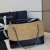 sy_no_98021F71323F790F0923A93B2E5945F3_1 Suede & Black Quilted Leather Tote Bag