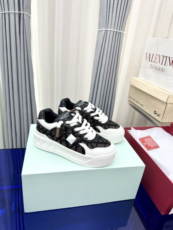 sy_no_98C93395971227C69184BF99B730F828_3 Valentino Garavani One Stud XL Brown VLogo Iconographe Platform Sneakers