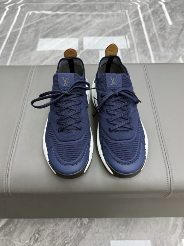 Louis Vuitton V.N.R Navy Blue Knit Runner Sneakers
