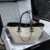 sy_no_98FAD3324EEFDED5BC9B50F47D66353A_0 White Canvas Large Tote Bag