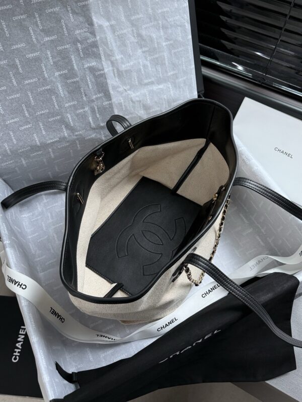 sy_no_98FAD3324EEFDED5BC9B50F47D66353A_5 White Canvas Large Tote Bag