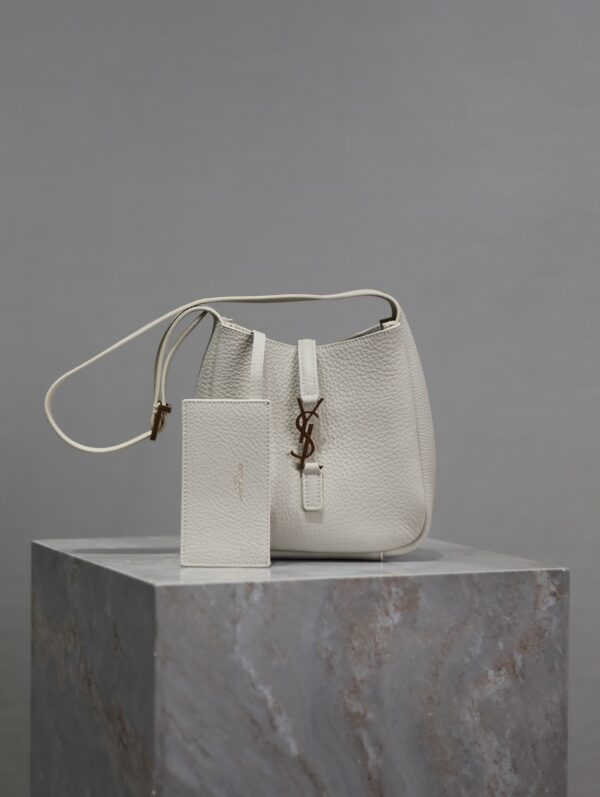 sy_no_9924EBC29CFC0041AB1909943F659D6B_0 Saint Laurent Le 5 À 7 Mini Bucket Bag – Cream White
