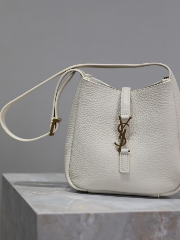 sy_no_9924EBC29CFC0041AB1909943F659D6B_2 Saint Laurent Le 5 À 7 Mini Bucket Bag – Cream White