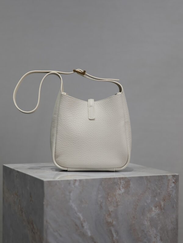 sy_no_9924EBC29CFC0041AB1909943F659D6B_7 Saint Laurent Le 5 À 7 Mini Bucket Bag – Cream White