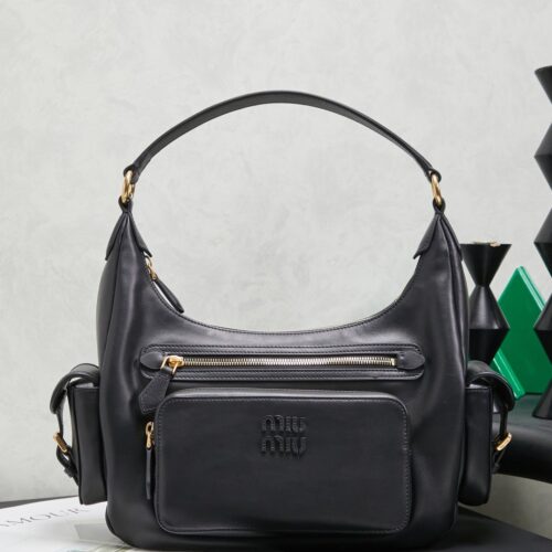 sy_no_993A56911F7DDCF1005B821D5C1369EC_0 Miu Miu Women's Vintage-Style Biker Shoulder Bag