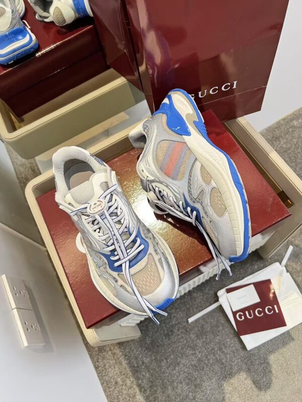 sy_no_99EB3FACA0E56311AE3EFCDF0EB655DD_1 Gucci Tech/Retro Runner Sneaker with Toggle Lace – Silver / Royal Blue