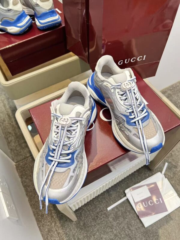 sy_no_99EB3FACA0E56311AE3EFCDF0EB655DD_2 Gucci Tech/Retro Runner Sneaker with Toggle Lace – Silver / Royal Blue