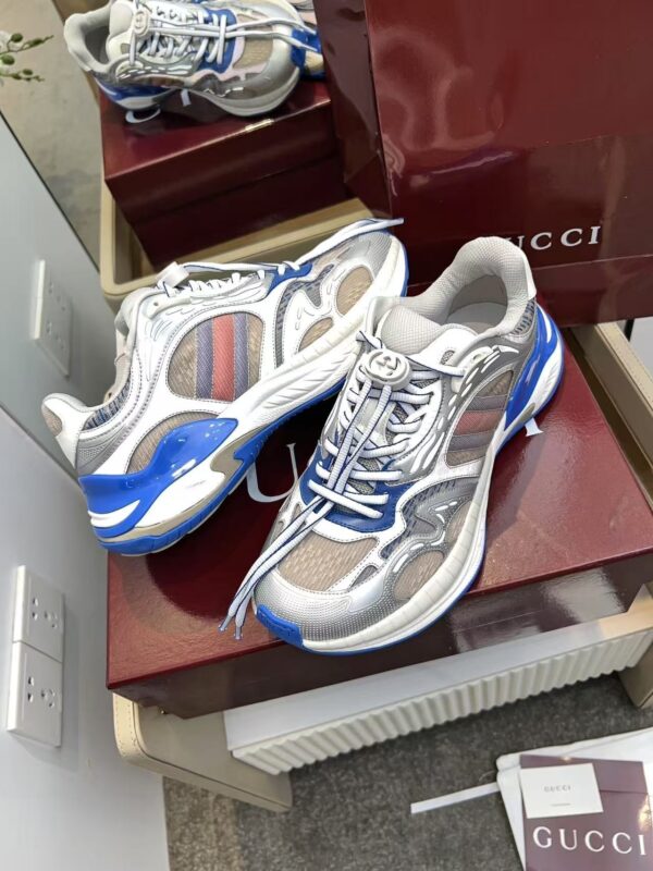 sy_no_99EB3FACA0E56311AE3EFCDF0EB655DD_5 Gucci Tech/Retro Runner Sneaker with Toggle Lace – Silver / Royal Blue