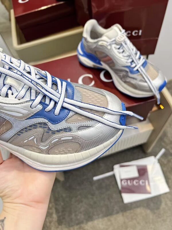 sy_no_99EB3FACA0E56311AE3EFCDF0EB655DD_6 Gucci Tech/Retro Runner Sneaker with Toggle Lace – Silver / Royal Blue