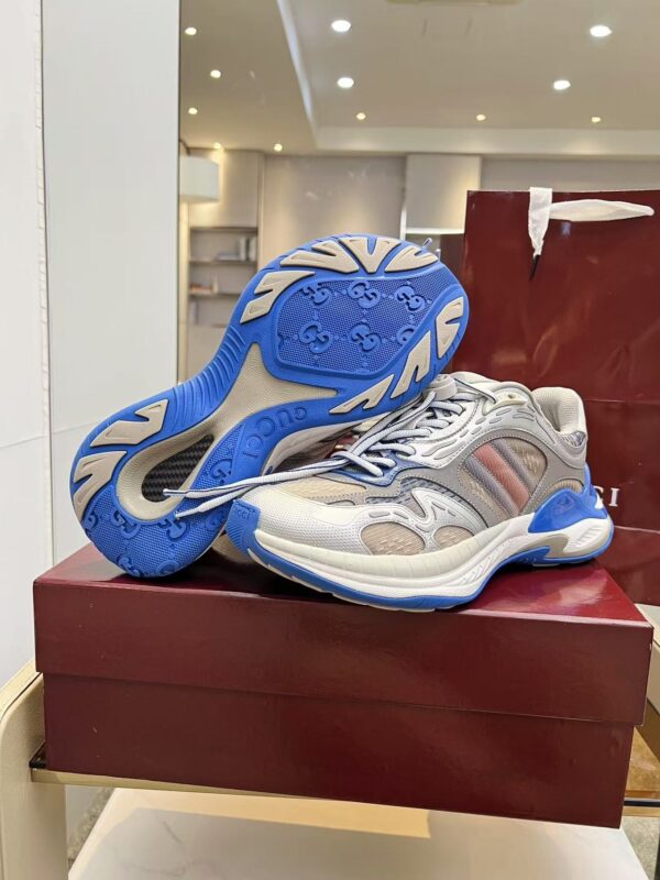 sy_no_99EB3FACA0E56311AE3EFCDF0EB655DD_8 Gucci Tech/Retro Runner Sneaker with Toggle Lace – Silver / Royal Blue