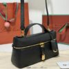 Loro Piana Extra Bag 23 – Saddle Leather Handbag (Black)