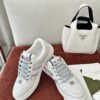 sy_no_9A265DBE522259817CB089E79306021A_6 Gucci Screener Crystal Embellished White Leather Sneaker with Silver Web Stripe