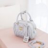 Miu Miu Arcadie Matelassé Small Bowling Bag – Pearl Gray