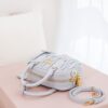 Miu Miu Arcadie Matelassé Small Bowling Bag – Pearl Gray