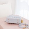 Miu Miu Arcadie Matelassé Small Bowling Bag – Pearl Gray
