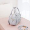 Miu Miu Arcadie Matelassé Small Bowling Bag – Pearl Gray