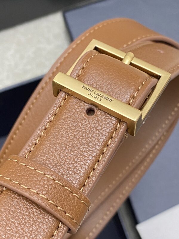 sy_no_9AEED613939DCCEE55397297D46C65FA_5 YSL Small Hobo Crossbody Bag – Brown & Gold