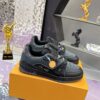 Louis Vuitton LV Trainer Black & Dark Grey Mesh Retro Sneakers