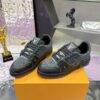 Louis Vuitton LV Trainer Black & Dark Grey Mesh Retro Sneakers