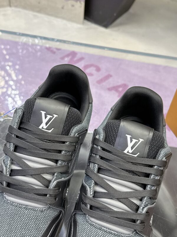 Louis Vuitton LV Trainer Black & Dark Grey Mesh Retro Sneakers