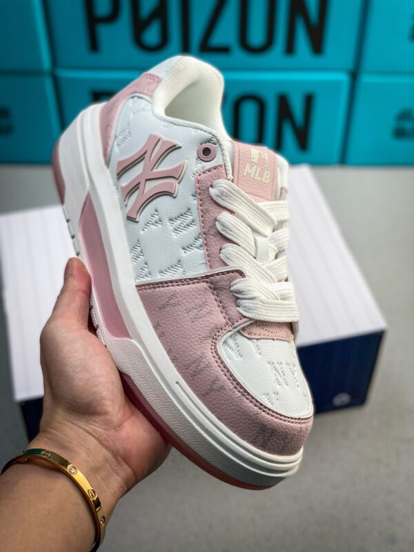 sy_no_9BD08E695416738B5A830E800427E38F_1 Pink & White Monogram Chunky Low-Top Sneakers