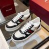 Gucci Web & Leather Platform Sneaker – White / Black