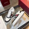 Gucci Web & Leather Platform Sneaker – White / Black