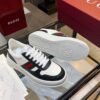 Gucci Web & Leather Platform Sneaker – White / Black