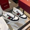 Gucci Web & Leather Platform Sneaker – White / Black