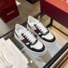 Gucci Web & Leather Platform Sneaker – White / Black