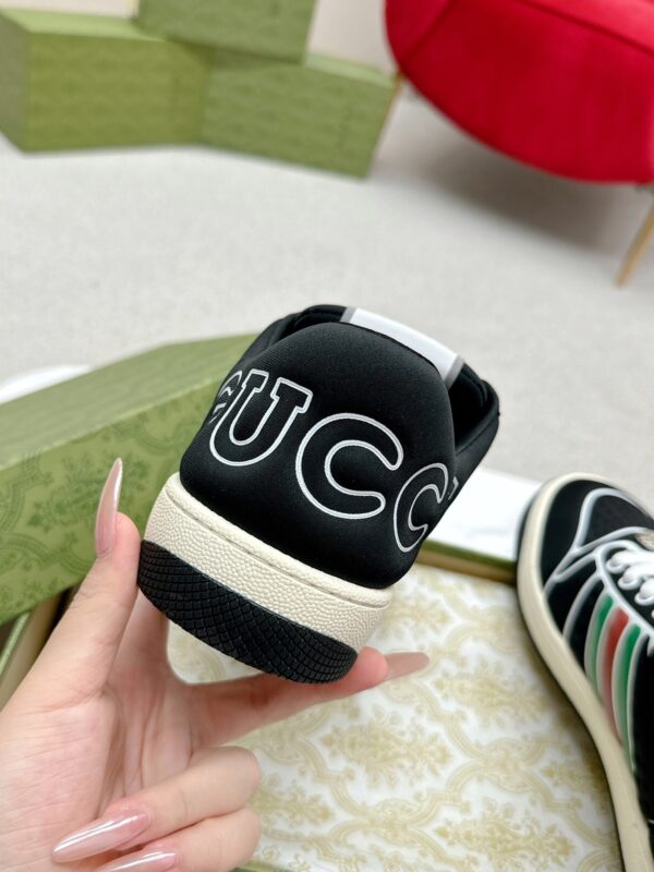 Gucci Screener Graphic Print Black Sneaker – Black / Green & Red