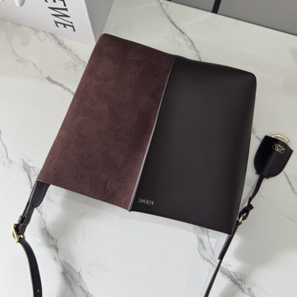 sy_no_9D1C7E24E67BE118EF8B41416EE12ED6_4 Loewe Bilbao Medium Bucket Bag – Suede & Smooth Calfskin Leather