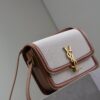 sy_no_9DDA06C4AE04E8CF70CE5BFE387AC767_3 Solferino Box 19cm Bag – Brown Leather & Linen Blend