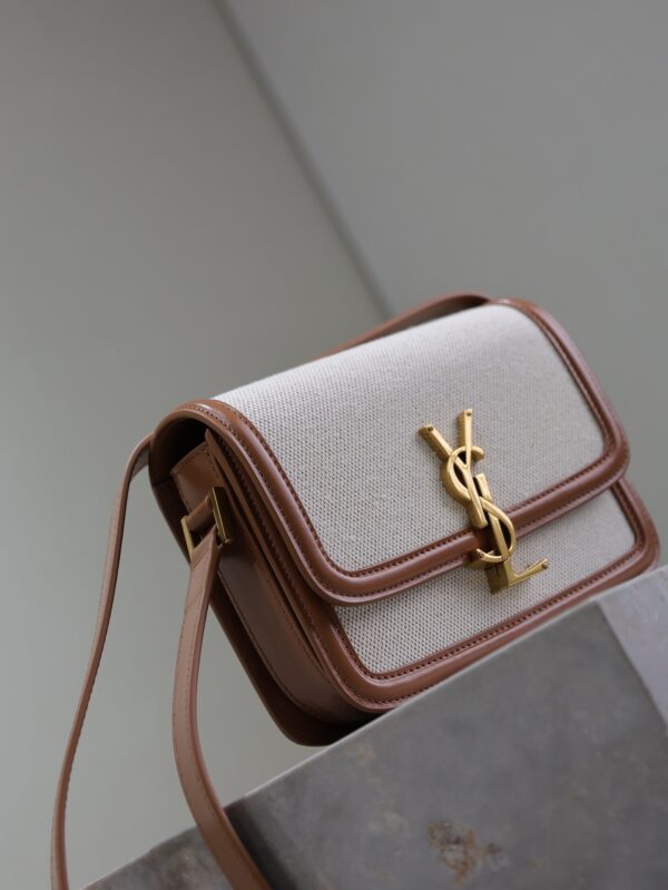 sy_no_9DDA06C4AE04E8CF70CE5BFE387AC767_3 Solferino Box 19cm Bag – Brown Leather & Linen Blend