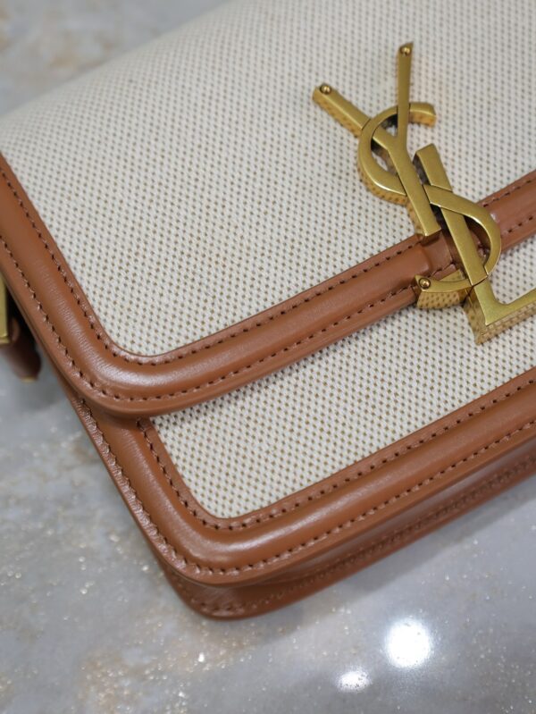 sy_no_9DDA06C4AE04E8CF70CE5BFE387AC767_6 Solferino Box 19cm Bag – Brown Leather & Linen Blend