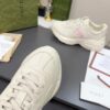 sy_no_9EFA72A7EEB388FAAA6FE9B6494A48B3_6 Gucci Rhyton Leather Sneaker in Off-White with Pink Interlocking G Logo