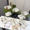 sy_no_9EFA72A7EEB388FAAA6FE9B6494A48B3_8 Gucci Rhyton Leather Sneaker in Off-White with Pink Interlocking G Logo