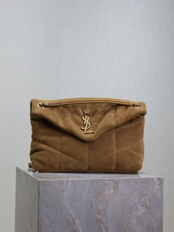 sy_no_9F2D9AB5CE6895AFA22202BAF4F4EC79_0 YSL Loulou 29cm Shoulder Bag – Mustard Yellow Suede