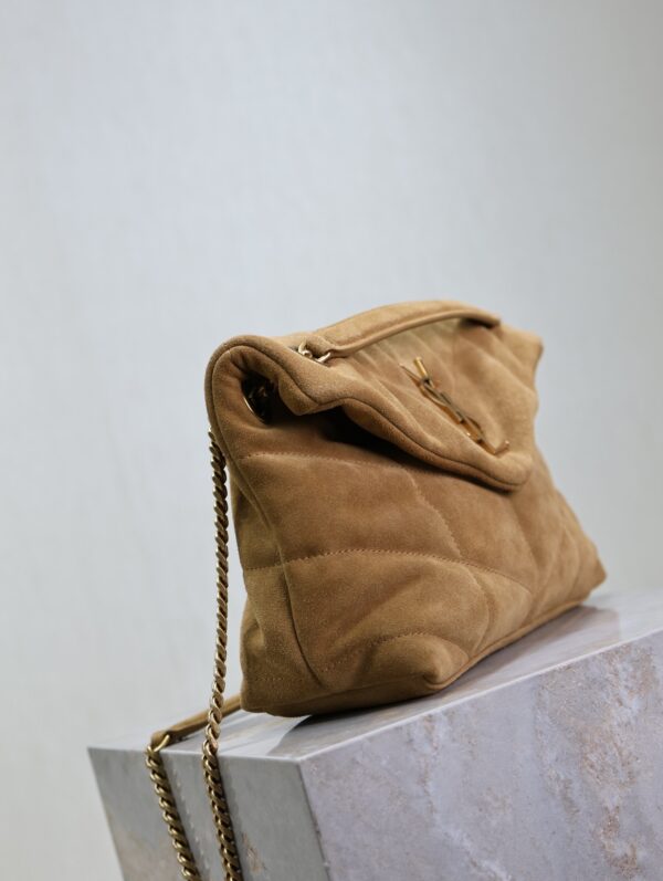 sy_no_9F2D9AB5CE6895AFA22202BAF4F4EC79_3 YSL Loulou 29cm Shoulder Bag – Mustard Yellow Suede