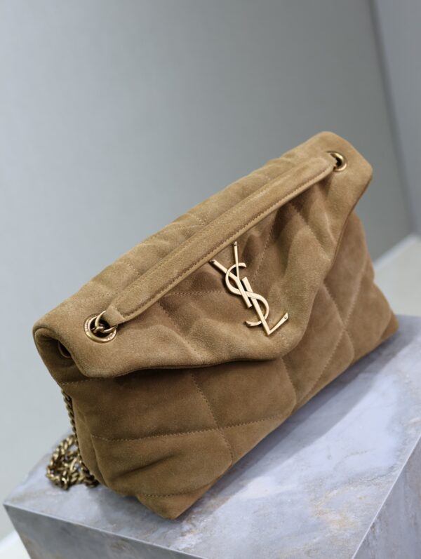 sy_no_9F2D9AB5CE6895AFA22202BAF4F4EC79_4 YSL Loulou 29cm Shoulder Bag – Mustard Yellow Suede