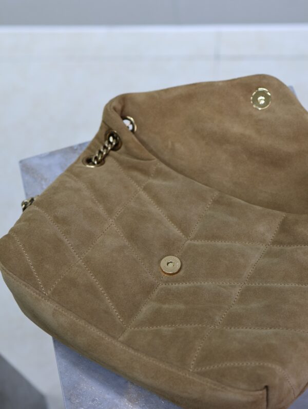 sy_no_9F2D9AB5CE6895AFA22202BAF4F4EC79_6 YSL Loulou 29cm Shoulder Bag – Mustard Yellow Suede