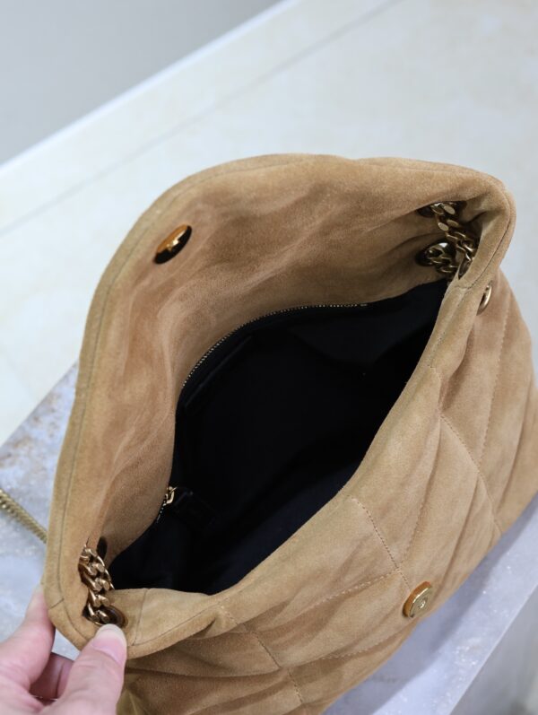 sy_no_9F2D9AB5CE6895AFA22202BAF4F4EC79_7 YSL Loulou 29cm Shoulder Bag – Mustard Yellow Suede