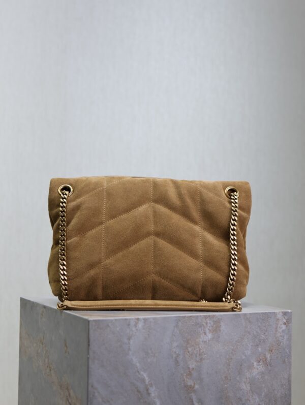sy_no_9F2D9AB5CE6895AFA22202BAF4F4EC79_8 YSL Loulou 29cm Shoulder Bag – Mustard Yellow Suede