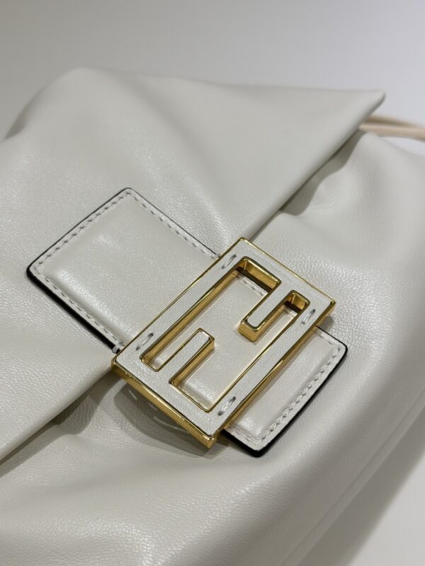 Fendi Mamma Baguette Shoulder Bag – White