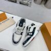 sy_no_A0E801C7E0651EE74E5DB3663D815990_2 Louis Vuitton LV Trainer White, Navy & Grey “New York” Retro Sneakers