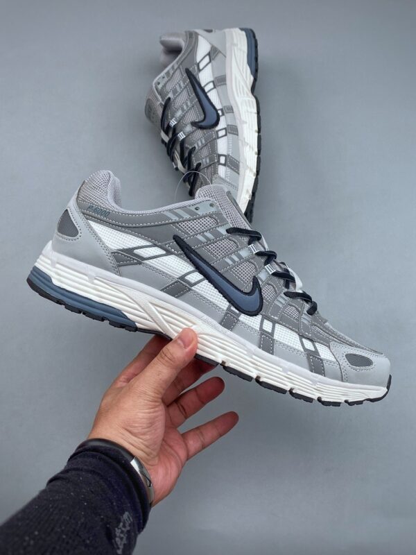 Nike P-6000 – Grey / Silver Grey Y2K Retro Running Sneakers