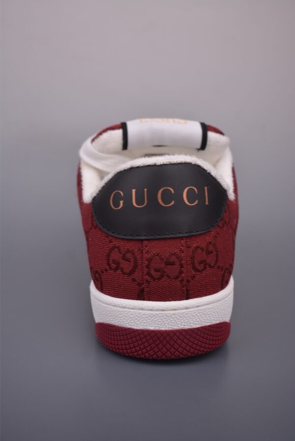 sy_no_A17EB36FE52C9C65E690F4B977E6D558_3 Gucci Screener Burgundy GG Canvas & White Leather Sneaker